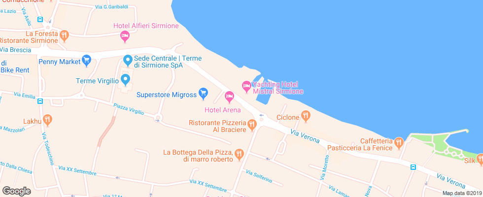 Отель Yachting Hotel Mistral на карте Италии