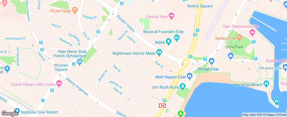 Отель Adi на карте Израиля