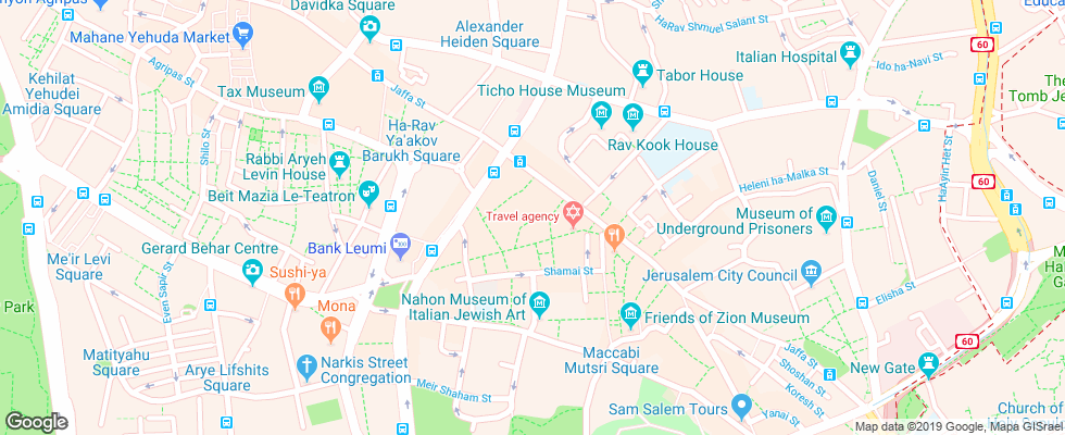 Отель Arthur на карте Израиля