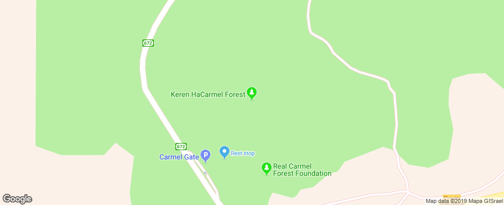 Отель Carmel Forest Spa Resort на карте Израиля