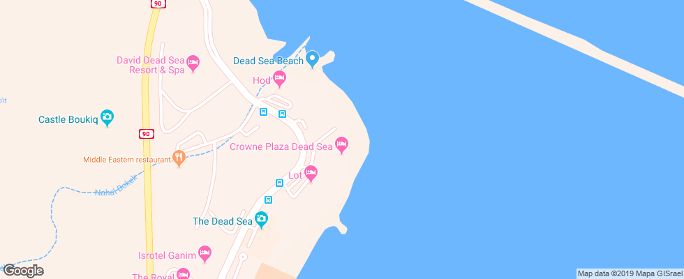 Отель Crowne Plaza Dead Sea на карте Израиля
