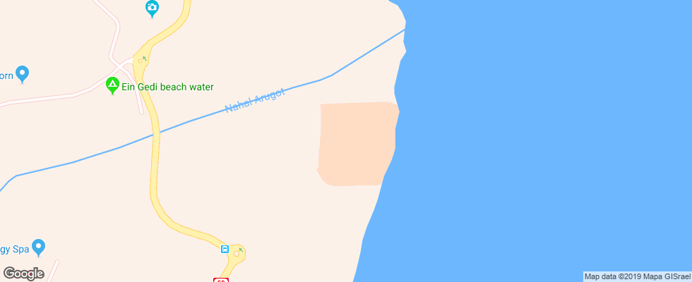 Отель Ein Gedi Resort на карте Израиля