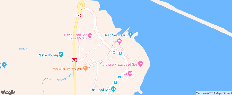 Отель Hod Hamidbar на карте Израиля