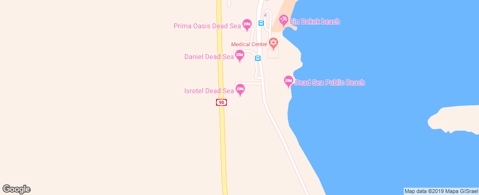 Отель Isrotel Dead Sea на карте Израиля