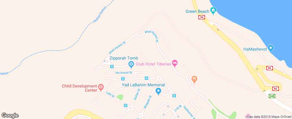 Отель King Solomon Tiberias на карте Израиля