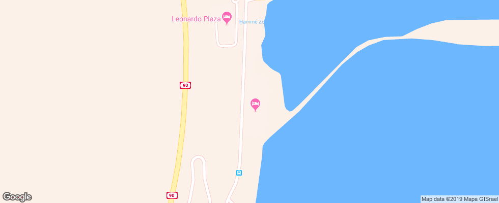 Отель Leonardo Club Dead Sea на карте Израиля