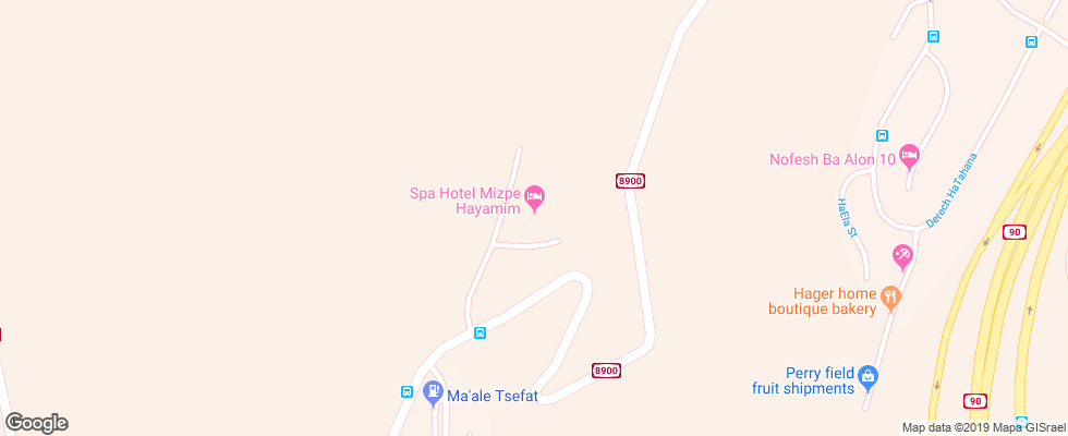 Отель Mizpe Hayamim на карте Израиля