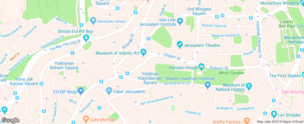 Отель Olive Tree на карте Израиля