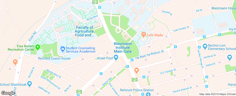 Отель Ramada Jerusalem на карте Израиля