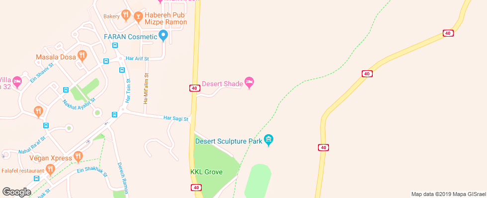 Отель Ramon Inn на карте Израиля