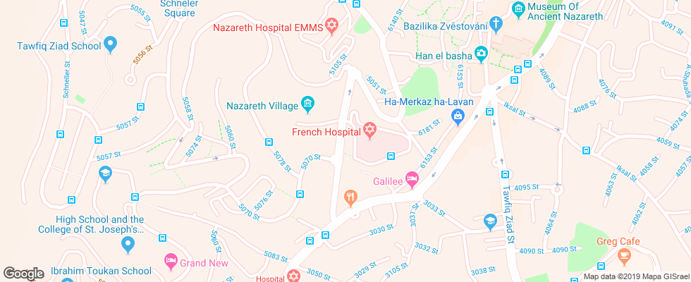 Отель Rimonim Marys Well на карте Израиля