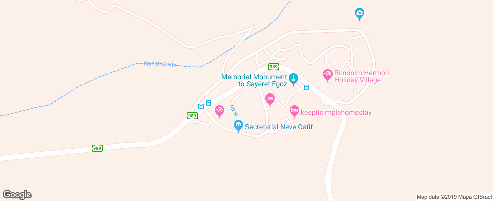 Отель Rimonim Neve Ativ Holiday Village на карте Израиля