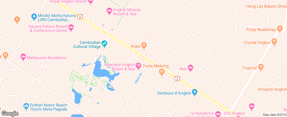 Отель Alila Sothea на карте Камбоджи