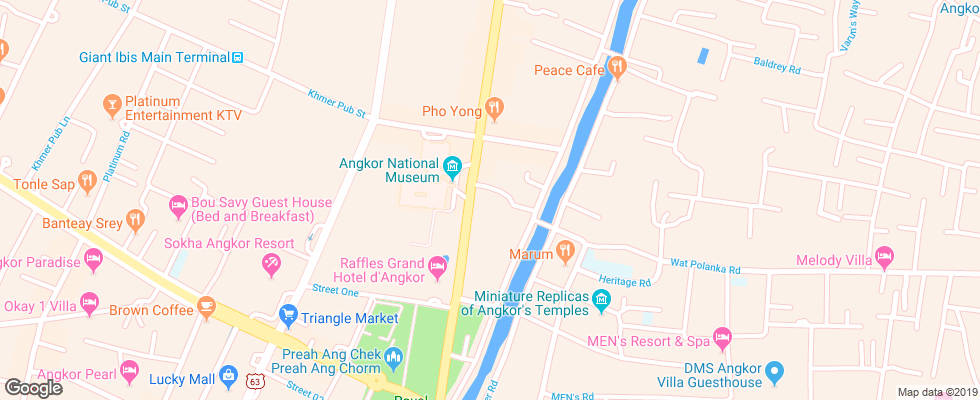 Отель Angkor Museum Boutique на карте Камбоджи