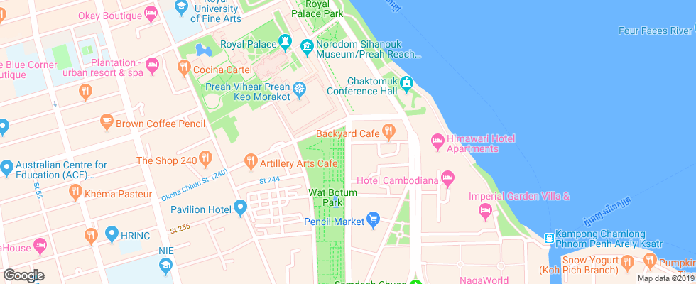 Отель Sofitel Phnom Penh Phokeethra на карте Камбоджи