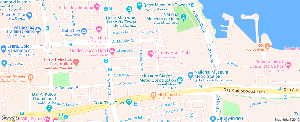 Отель Century Hotel Doha на карте Катара