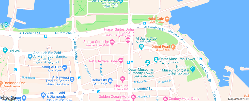 Отель Fraser Suites Doha на карте Катара