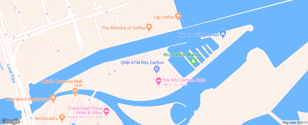 Отель The Ritz-Carlton на карте Катара