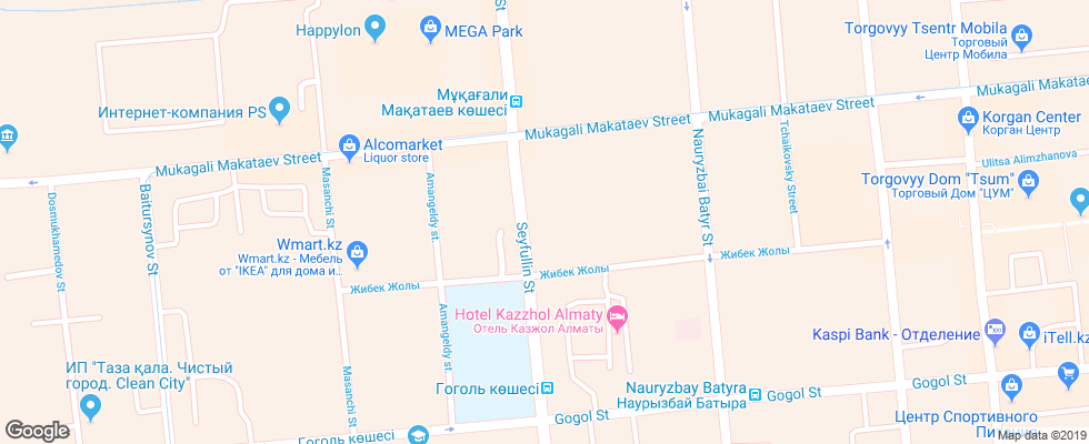 Отель Mildom Express на карте Казахстана