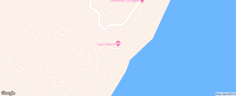 Отель Tijara Beach на карте Кении
