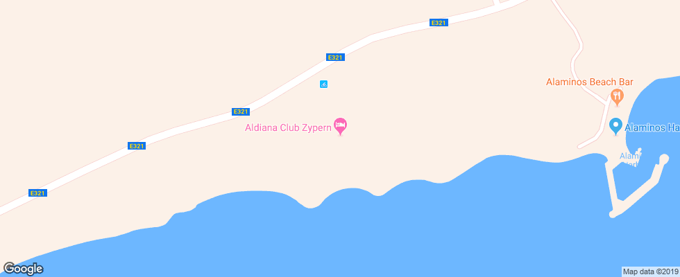 Отель Aldiana Zypern на карте Кипра