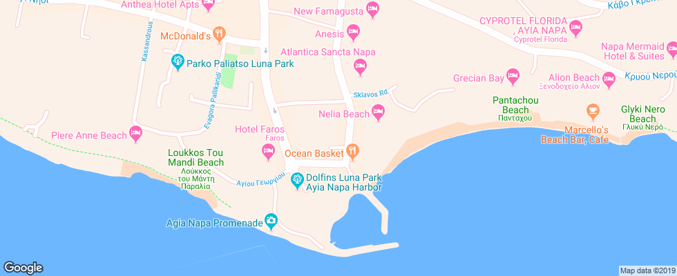 Отель Alexia Apt на карте Кипра