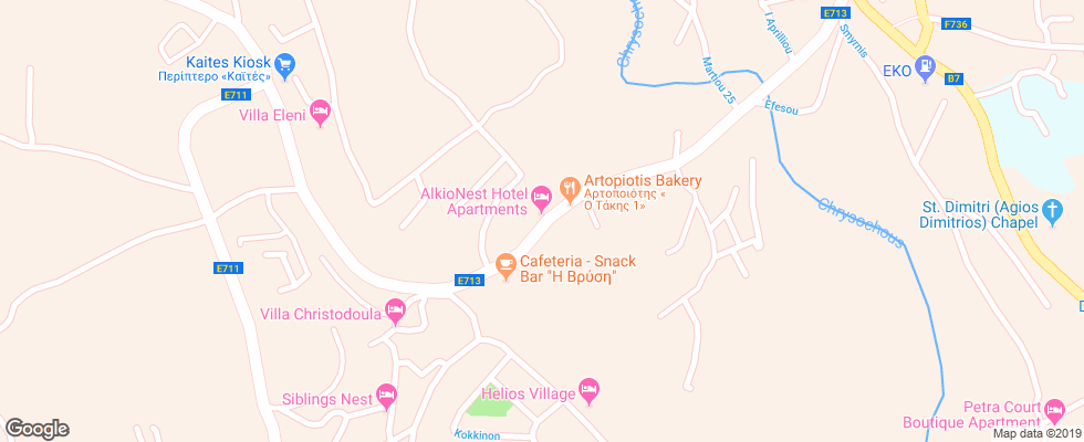 Отель Alkionest на карте Кипра