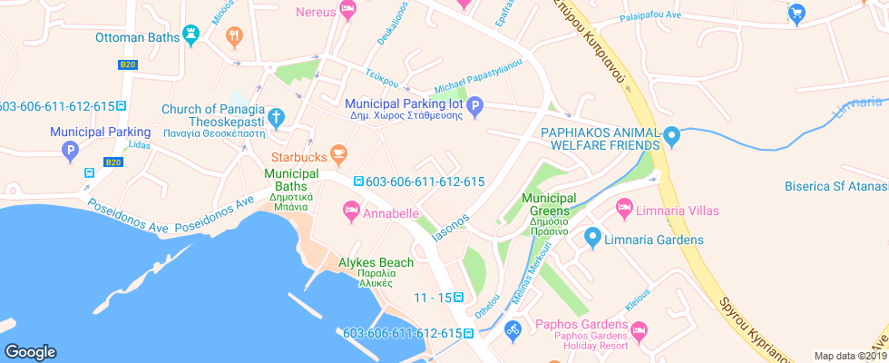 Отель Anemi Apartments на карте Кипра