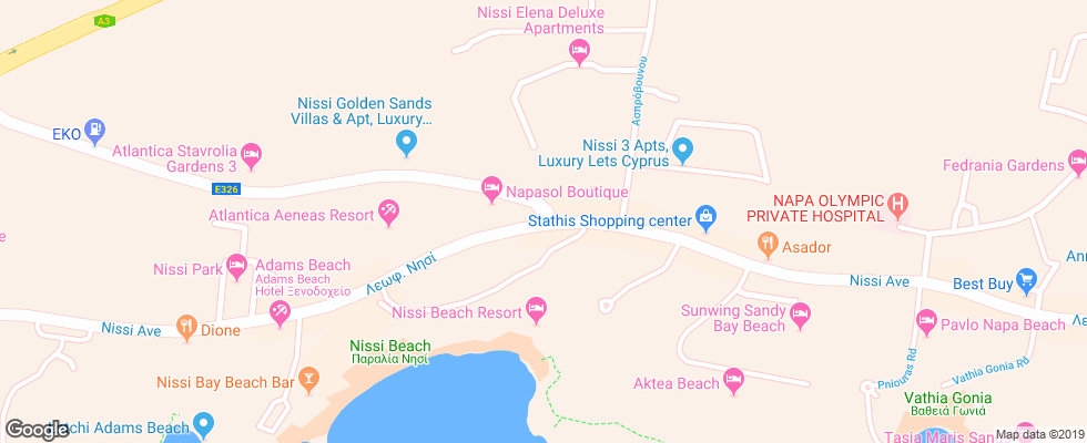 Отель Anthea Apt на карте Кипра