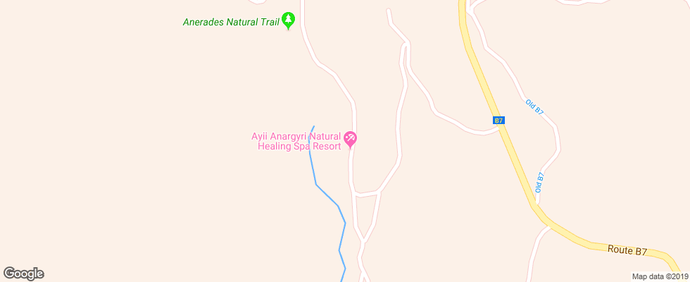 Отель Ayii Anargyri Natural Healing Spa на карте Кипра