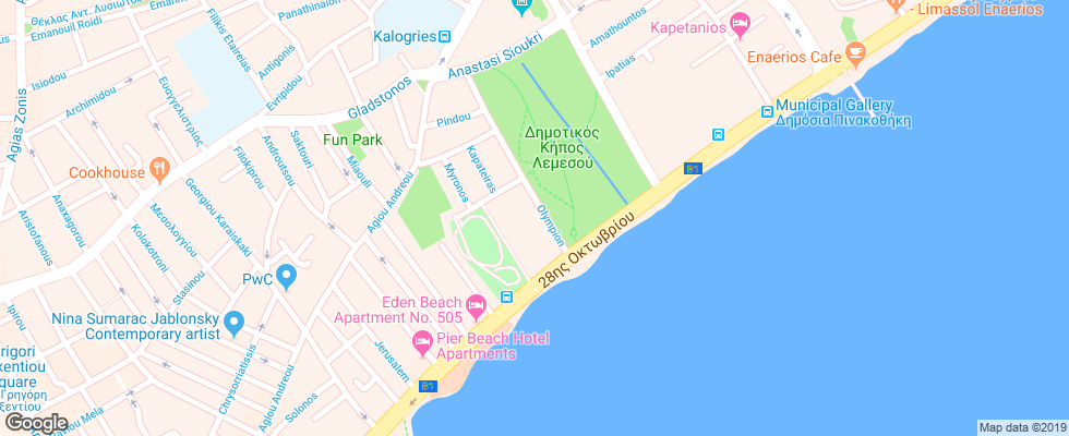 Отель Chrielka Apt на карте Кипра