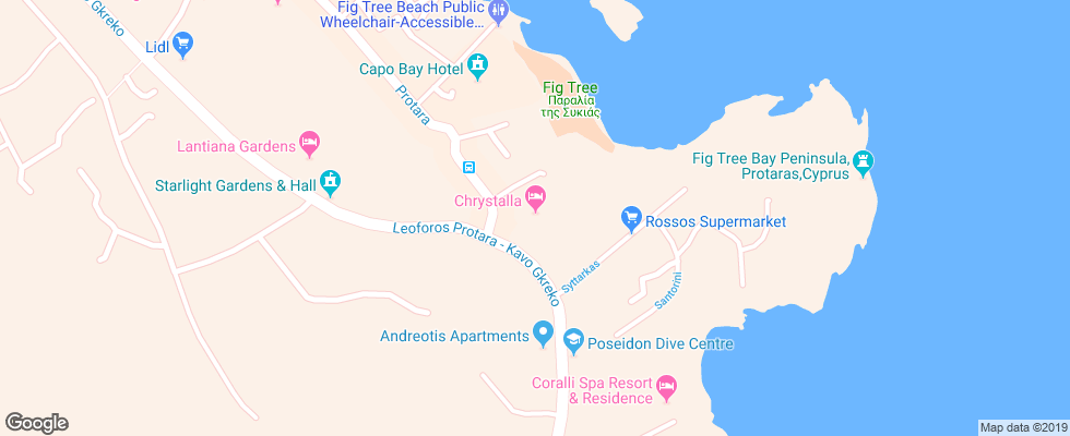 Отель Chrystalla Hotel на карте Кипра