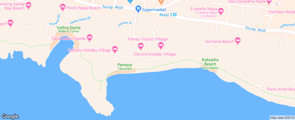 Отель Electra Holiday Village на карте Кипра