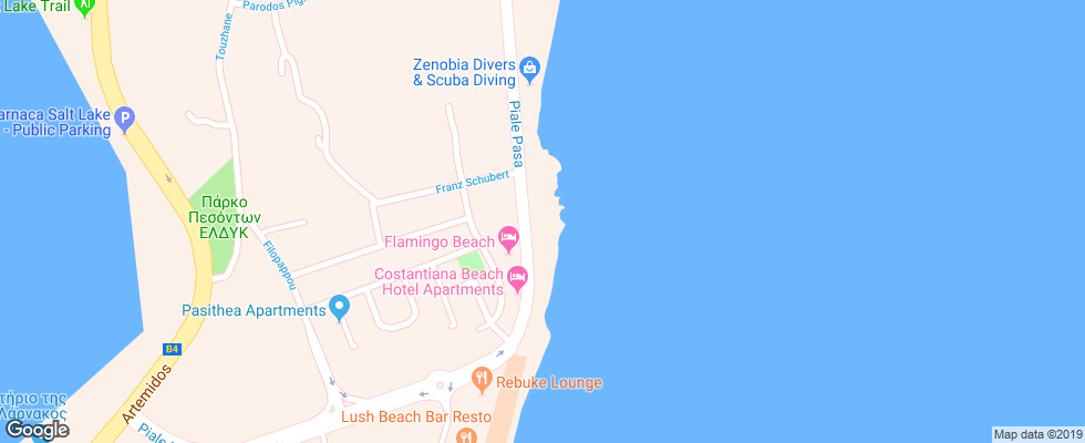 Отель Island Boutique на карте Кипра
