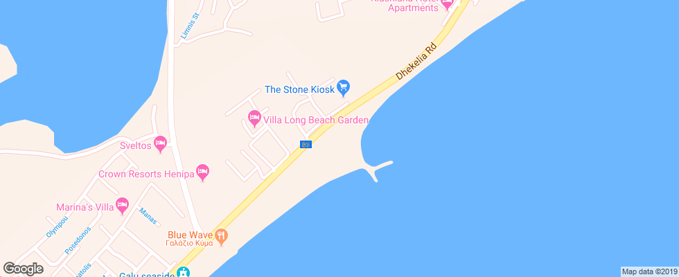 Отель Lebay Beach Hotel на карте Кипра