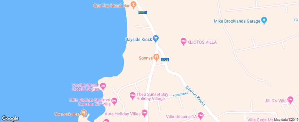 Отель Maricas Boutique на карте Кипра
