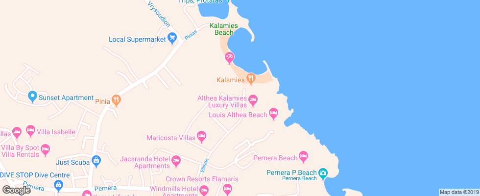Отель Myro-Androu Apt на карте Кипра