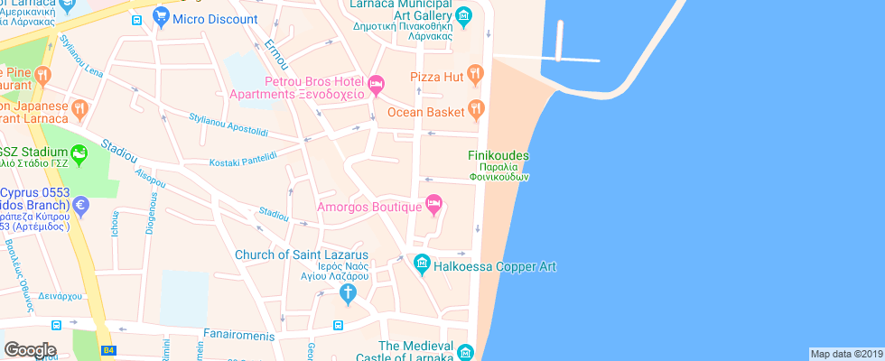 Отель Palm Sea Holiday Apart на карте Кипра