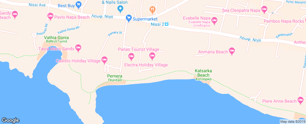 Отель Panas Holiday Village на карте Кипра
