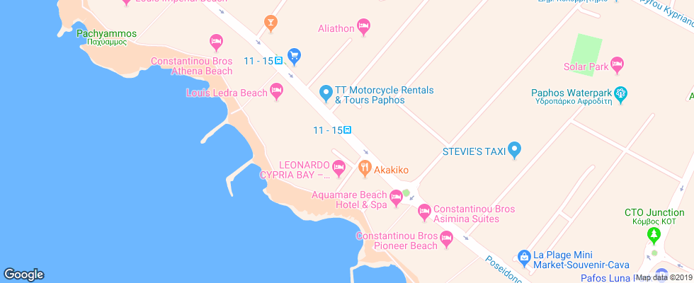 Отель Sentido Cypria Bay Hotel на карте Кипра