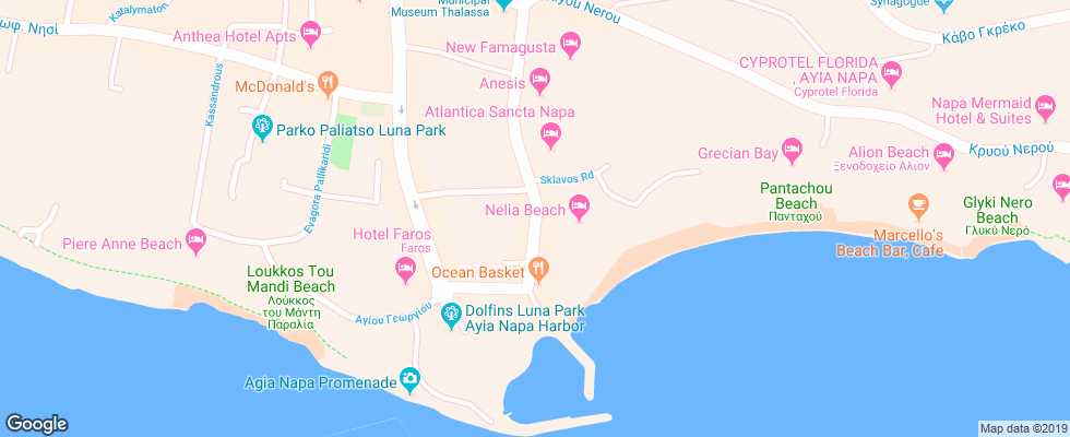 Отель Stamatia на карте Кипра