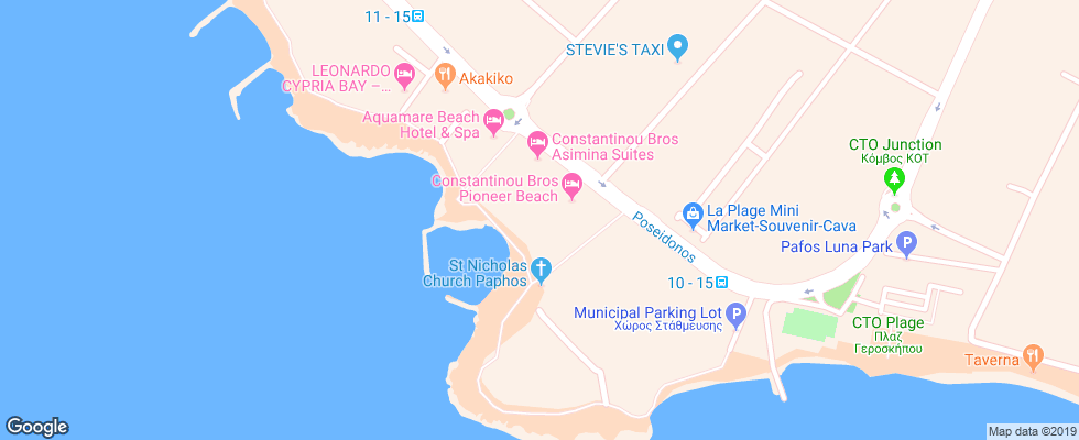 Отель Tui Sensimar Pioneer Beach Hotel на карте Кипра