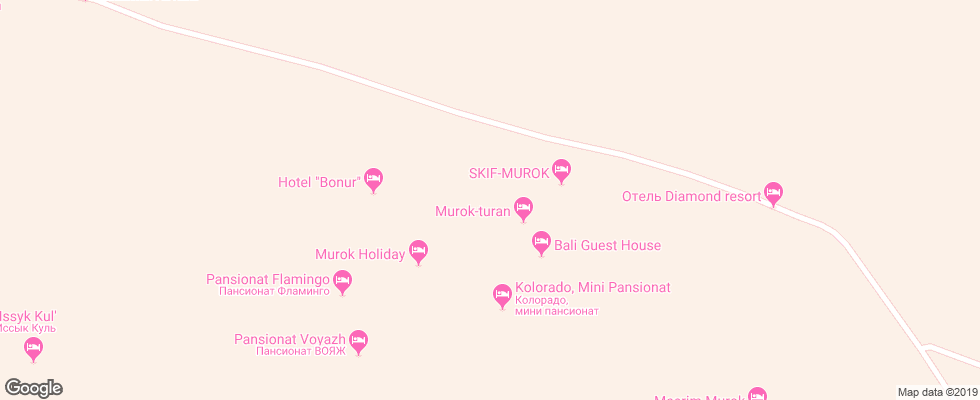 Отель Delfin Murok на карте Киргизии