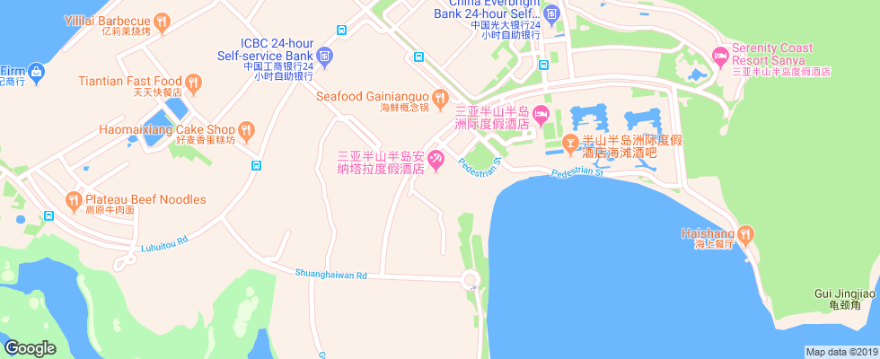 Отель Anantara Sanya Resort & Spa на карте Китая
