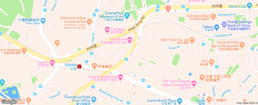 Отель Bai Yun на карте Китая