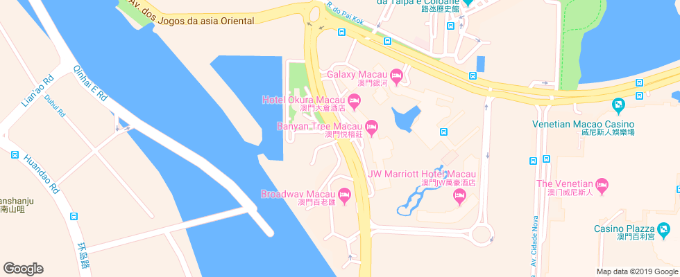 Отель Banyan Tree Macau на карте Китая