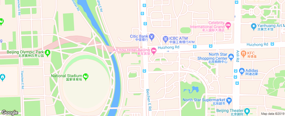 Отель Beijing Celebrity International Grand Hotel на карте Китая