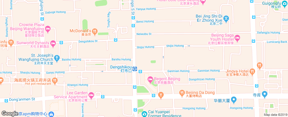 Отель Beijing Dawan на карте Китая