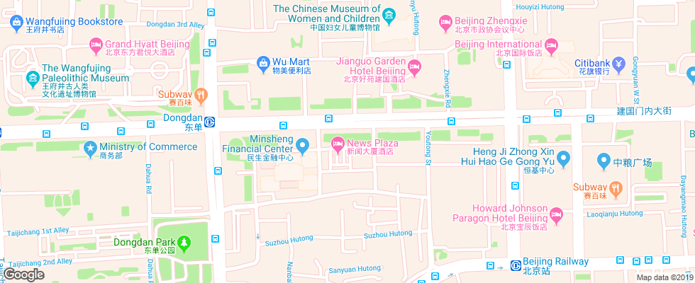Отель Beijing International Hotel на карте Китая