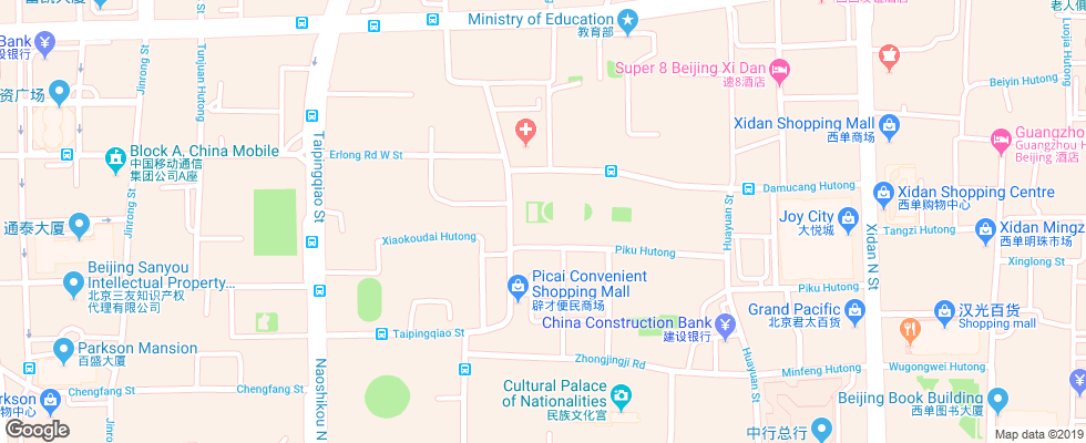 Отель Beijing Joy City на карте Китая